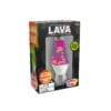 A box of Lava Squish 'N Flow. The packaging indicates it is suitable for ages 3 and up, features flowing globs, and has a glow-in-the-dark function. The box also includes a "Squishy Flow!" label and a warning about choking hazards.