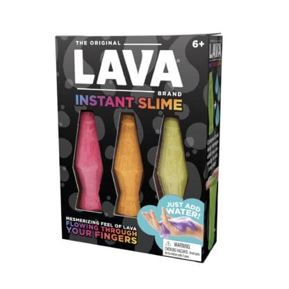 Lava Instant Slime - Package Angle Left - Pink, Orange, Yellow